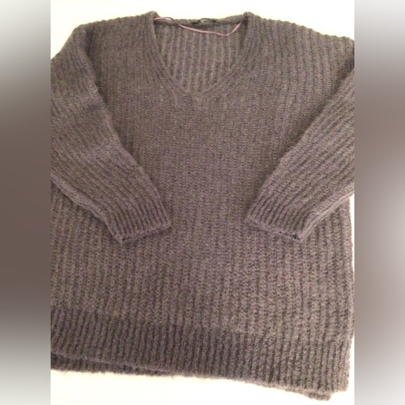 Luisa Cerano Mohair blend  oversized sweater Sz 16 Purple Casual Quiet Luxury - Picture 1 of 9